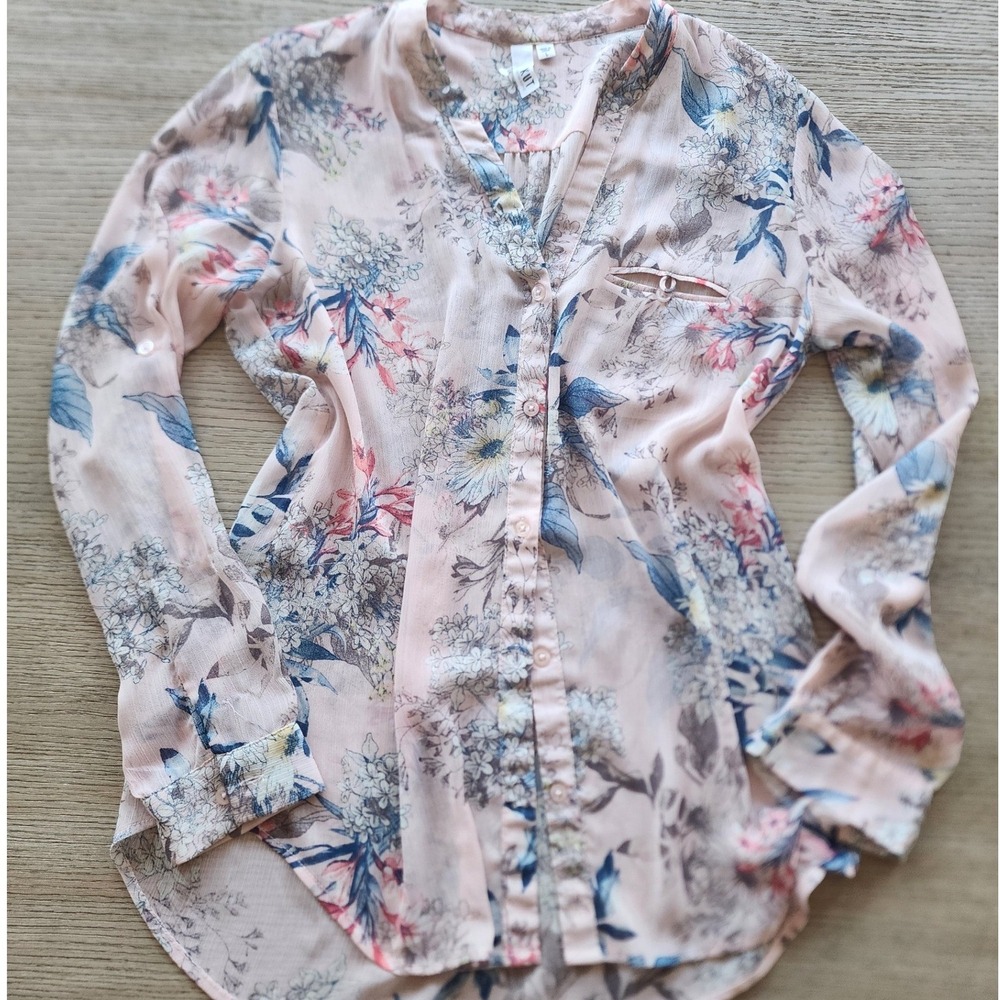 Anthropologie KUT from the Kloth Floral Blouse. Sheer boho Festival Western